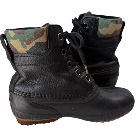Sorel Cheyanne Men 7US/EU 40‎ Leather Snow Boot BLACK CAMO Waterproof Gorpcore - Picture 6 of 11